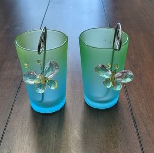 Butterfly tea light candle holders